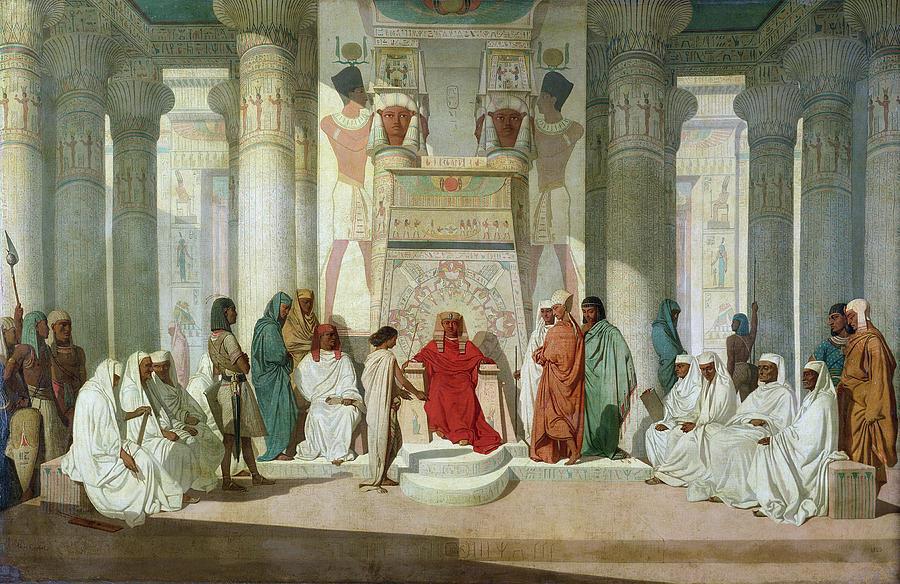 3) SNY FARAONA Faraon stál ve snu u Nilu to je symbol Egypta, to znamenalo, že tento sen se týká Egypta. Josef vykládá faraonovy sny, biblická ilustrace Mudrcové nedokázali odpovědět.