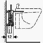 tloušťka podlahy 0-20 cm. před masivní stěnou nebo stěnou prováděnou suchým procesem.