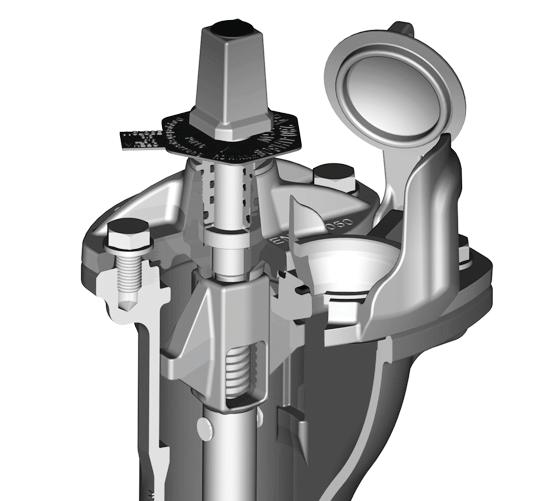 6.3.2 Čistění a mazání Používejte maziva ekvivalentní např. mazivu Klüberbeta VR 67-17002 vyráběnému společností Klüber Lubrication München AG. 6.3.3 Vizuální a funkční kontrola Uzávěr hydrantu při otáčení neklade vysoký odpor.