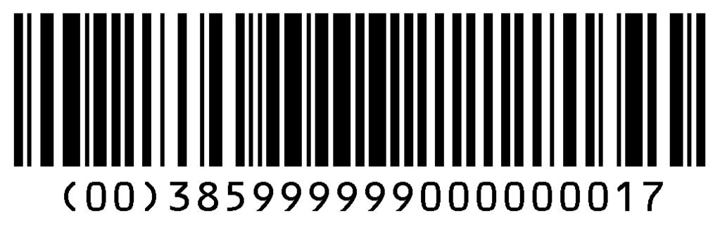 Příklad strukturované informace - SSCC Kód SSCC - Serial Shipping Container Code Sériové číslo logistické jednotky (00) GS1 AI - uváděn v závorkách, které se nekódují 0 9