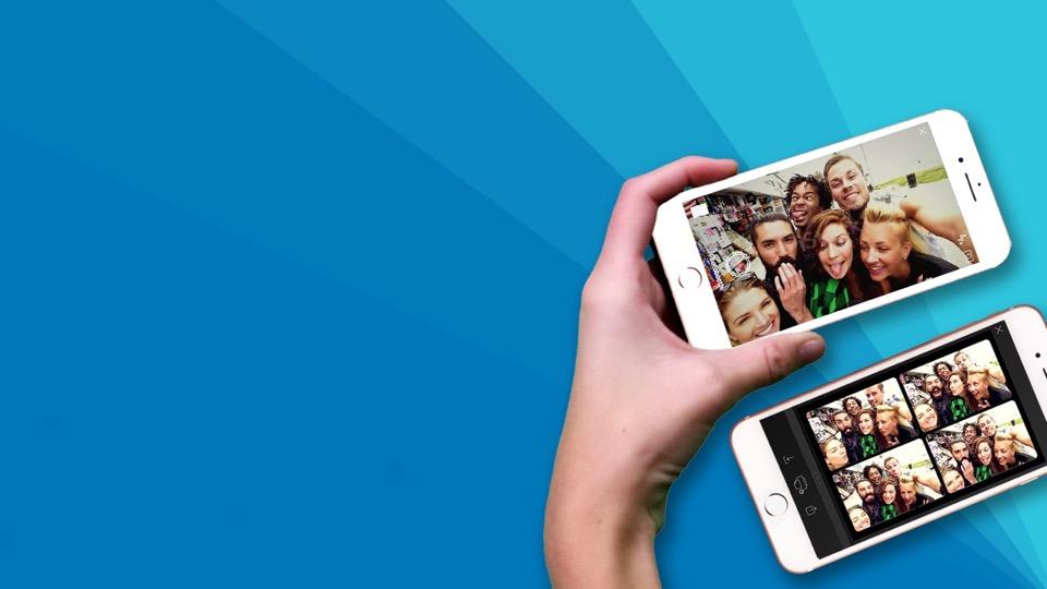 Zážitky v aplikaci HP Sprocket Režim fotoautomatu nebo dlaždicový tisk vyberte si Režim fotoautomatu Otevřete fotoaparát aplikace Sprocket.