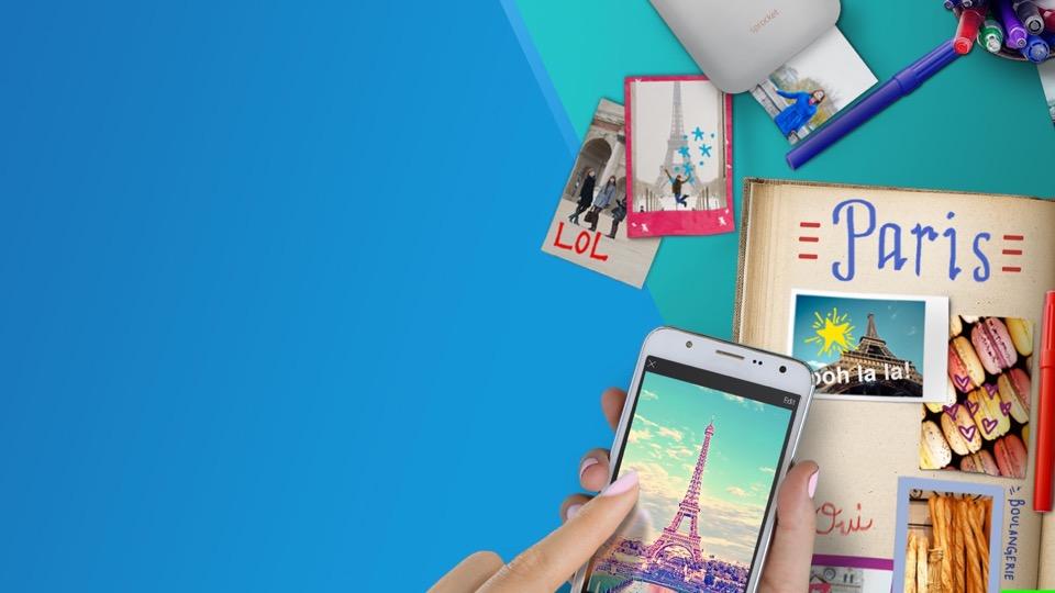 Aplikace HP Sprocket Jednoduše tiskněte fotografie ze sociálních médií Naskenujte tištěné fotky a osvěžte si vzpomínky Tisk podle vašich