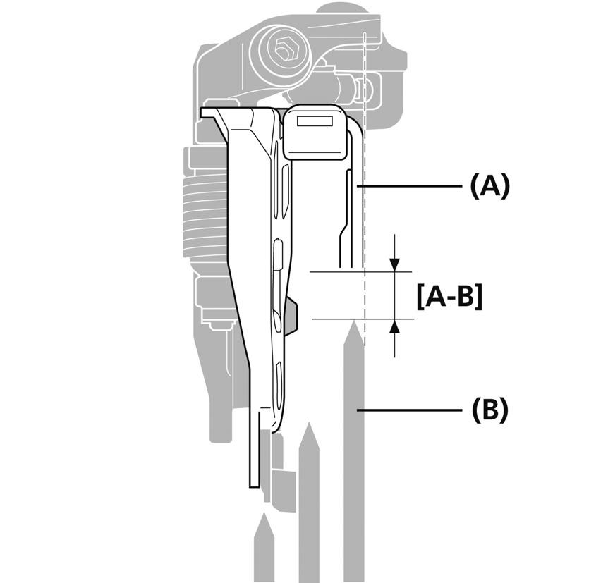 MONTÁŽ Typ E (FD-M9000/M8000/M672/M612) Side swing 1. Přesmykač upevněte upevňovacími šrouby středového složení. 2.