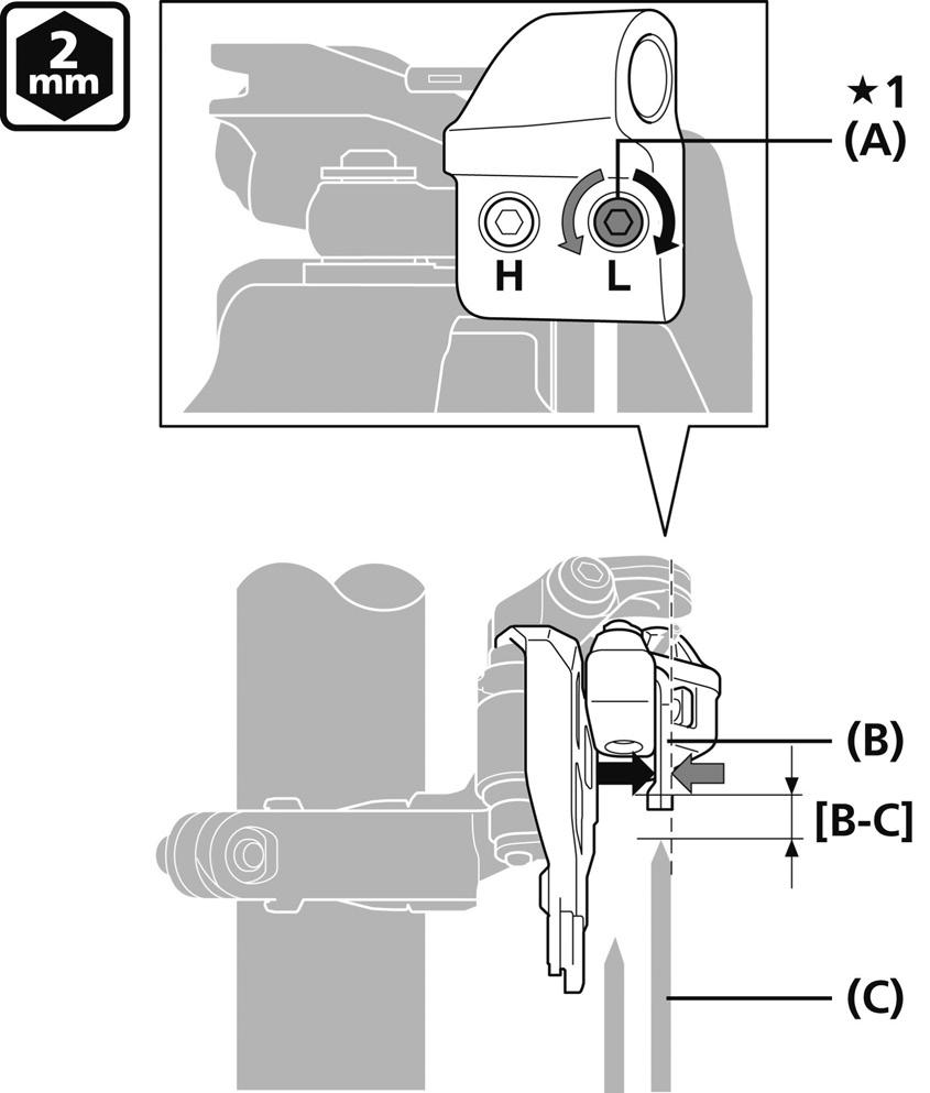 MONTÁŽ Montáž přesmykače (dvojpřevodník) Typ s objímkou (FD-M9020/M8020/M617/M677) 2.