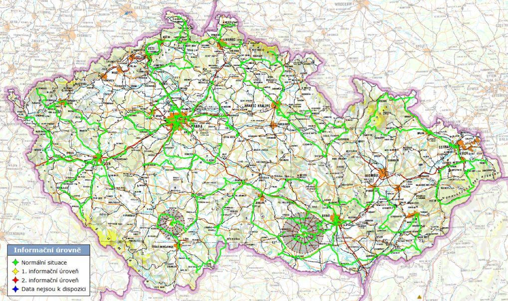 Obr. 4 Měření dávkového příkonu po trasách pojezdu