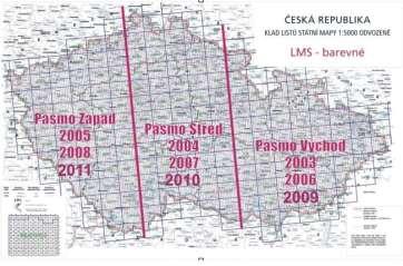 Ortofotografické zobrazení - Ortofoto ČR Nejaktuálnější georeferencovaná data zobrazující zemský povrch