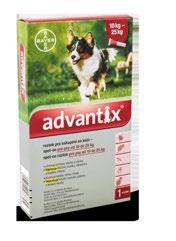 ADVANTIX pipety pro psy nástup účinnosti za 24 hodin od 7 týdnů věku