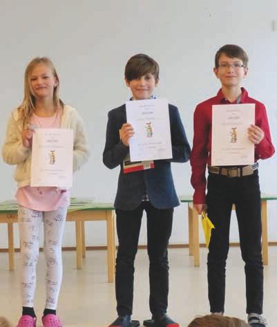 Všichni byli odměněni velkým potleskem svých spolužáků. Výsledky recitační soutěže: 0. kategorie: 1. třída 1.