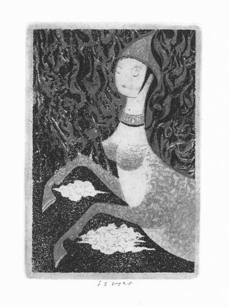 51. Petr Nikl (1960) (Oskar Wilde) Šťastný princ, Slavík a růže, Sobecký obr bibliofilie, 2000, 25,5 x 23 cm, č.