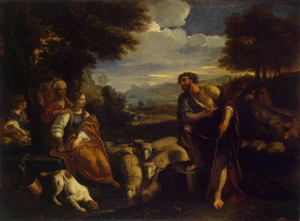 4) RÁCHEL A LEA Popis obou sester: Setkání Jákoba a Ráchel Pier Francesco Mola, 1659 Lea měla vlídné oči, ale Ráchel byla krásné postavy a krásného vzhledu.