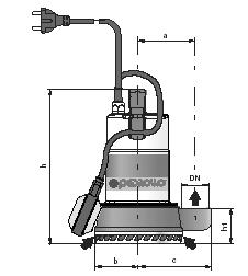 5 TYP ČERPADLA ROZMĚRY mm DN 2 kw kg 1-fázové a b c d e h h1 p min ZDm 1B-E 0,37 9,8 450 ZDm 1A-E 1"1/2 0,5 110