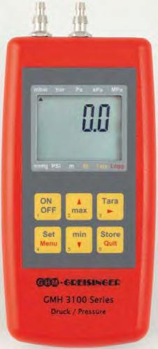 AUTO OFF BAT HOLD MIN MAX O / S- CORR TARA ruční tlakoměry s integrovanými tlakovými senzory Technické údaje (typy): GMH 3161 -... GMH 3181 -... GMH 3161 -... -EX GMH 3181 -.