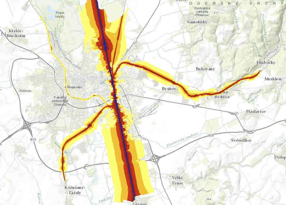 5 VÝCHOZÍ DATOVÉ A MAPOVÉ PODKLADY Z předaných podkladů a jiných veřejně dostupných informací lze dovodit, že výchozí strategické hlukové mapy byly počítány v programech LimA.