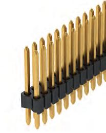 olíkové lišty Průřez kolíku 0,4 mm dvořadé 4-72 pinů pas 1,27 x 1,27 mm 1,27 0,4 1,7 1,27 1,27 rozměr [mm] SV W 4 055... 9,7 5,5 2,5 SV W 4 080... 12,2 8,0 prosím zadejte:... počet pinů dvojřadé 4-72.