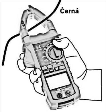 modrý Ilustrace měření proudu klešťovým ampérmetrem - topná tyč 6 kw 207V/ 7,8A AC 230V/ 8,7A AC 257V/ 9,6A AC V případě závady a následné výměny topné tyče je nutné demontovat