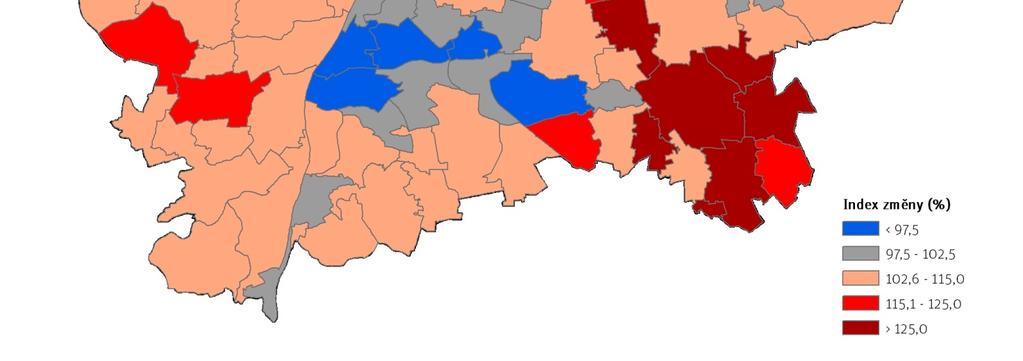 MAPA / 03 P R OGNÓZA Z MĚ NY P OČTU O B Y V A TEL MEZI L ETY 2017 A 2030