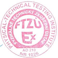 60079-0:2013; ČSN EN 60079-7:2007; ČSN EN 60079-18:2010 (11) Označení