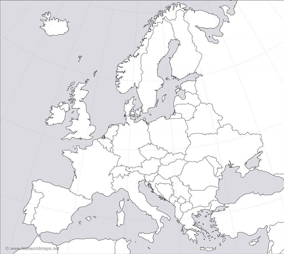 5. Na slepé mapě označte písmeny a) j) místa konání bitev uvedených v úkolu