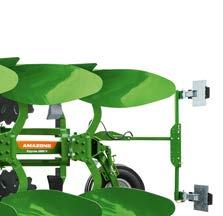 Přehled pluhů Cayros XMS: Cayros XMS Jištění střižným kolíkem Cayros XMS-S S automatickým, hydraulickým non stop jištěním Typ Rozteč orebních
