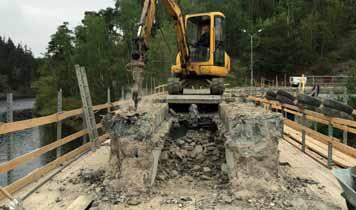 Po dokončení demolice byly provedeny drobné úpravy skruže, aby bylo možné na nosníky osadit bednění nosné konstrukce. Betonáž proběhla ve dvou betonážních taktech. V prvním taktu bylo betonováno 1.