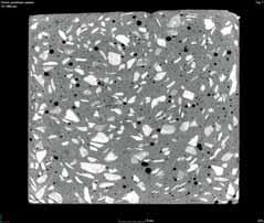 5 Fracture area of carbonated mortar: a) 3 months, b) 5 months without high temperature exposition Obr.