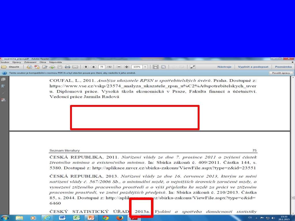 Harvardský systém Seznam literatury na konci práce