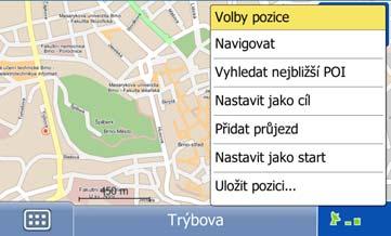 (Více informací o volbě cíle cesty naleznete v kapitole 2.) Na obrazovce zobrazení cíle klikněte na Další Přidat mezi oblíbené.