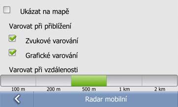 Zvukové varování aktivujete zaškrtnutím políčka Zvukové varování. Grafické varování aktivujete zaškrtnutím políčka Grafické varování.