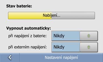 Nastavení bude uloženo automaticky. Pro návrat do menu Nastavení klikněte na. 4.