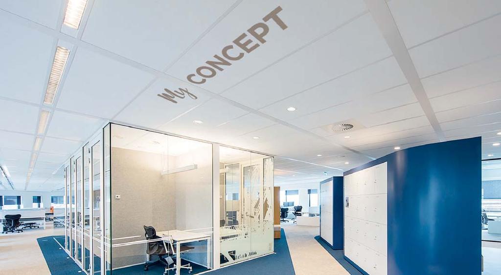MYCONCEPT: pro jedinečné a plně personalizované prostory! Díky službě MyConcept můžete realizovat prostřednictvím tisku vlastní vizuální koncept přímo na akustické podhledové panely.