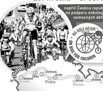 malý sál divadlo Na kole dětem Benefiční cyklotour v čele s Josefem Zimovčákem na vysokém kole, na podporu onkologicky nemocných dětí, pojede opět napříč celou republikou od Aše do Znojma.