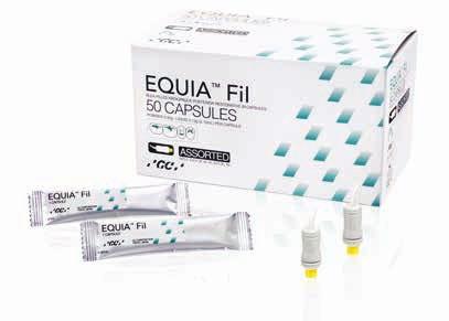 5, B1, B2, B3, C4, sortiment EQUIA Forte Intro 900937/9: 20 kapslí (A2 nebo A3), 20 0,1 ml unitdose EQUIA Forte Coat, 25 aplikační štěteček 2 650 Kč EQUIA Forte Klinické balení