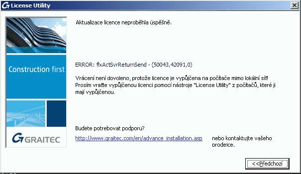 Nástroj Správce licencí nemohl automaticky odeslat e-mail Příčina Řešení Licenční nástroj nemohl odeslat e-mail automaticky. Pošlete e-mail manuálně. 1.