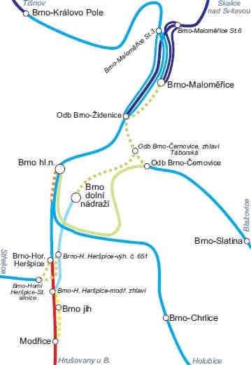 V nákladní dopravě jsou určující dva faktory: první skutečností je, že železniční uzel Brno (ŽUB) leží na dvou koridorech TEN-T, a to Baltskojadranský a Východní a Východomořský.