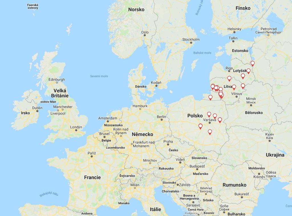 Ohniska enzootické leukózy skotu v Evropě Ohniska enzootické leukózy skotu v Evropě (celkem 40) 2018 (zdroj: ADNS) Členské státy úředně prosté EBL v roce 2018 dle rozhodnutí Komise (ES) č.