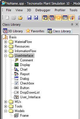 Struktura programu (Knihovny tříd UserInterface) Mezi objekty uživatelského rozhraní patří: Comment Displey Chart Report Dialog Checkbox Button DropDownList - komentář - displej - graf - report -