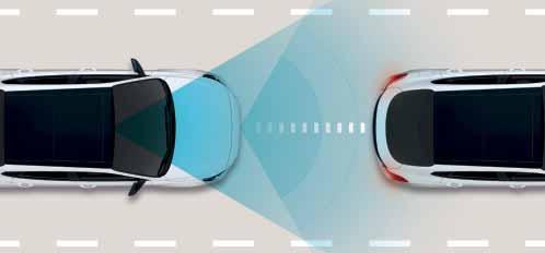 Autonomní nouzové brzdění FCA (Forward Collision-Avoidance Assist). Systém zasahuje ve třech krocích a používá kameru. Řidiče upozorní vizuálně a akusticky.