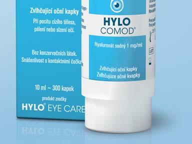 * Oční kapky HYLO COMOD nabízejí účinné a spolehlivé zvlhčení suchých očí.