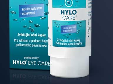 HYLO CARE Každodenní nutnost Ochrana a intenzivní péče pro podrážděné oči. Obsahuje 0,1 % kyseliny hyaluronové a dexpanthenol.