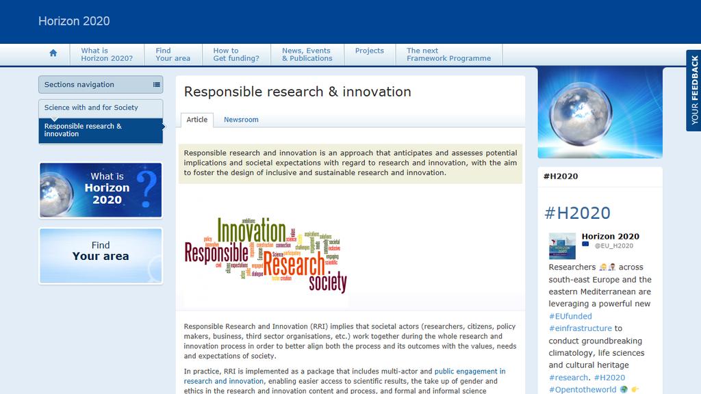 Responsible Research and Innovation https://ec.europa.