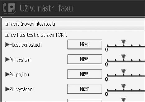 Upozornìní Kdyô stisknete [Hl.odp.], mùôete nastavit hlasitost hlasitého odposlechu. Viz Referenèní pøíruèka pro faxování.