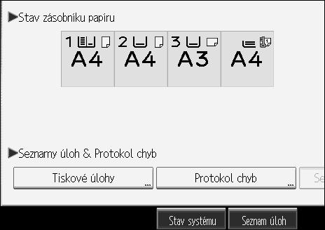 Odstraòování problémù pøi pouôívání tiskárny Kontrola protokolu chyb Pokud soubory nemohou bît uloôeny kvùli chybám pøi tisku, naleznìte pøíèinu chyb kontrolou protokolu chyb na ovládacím panelu.