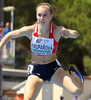 Lucie Krupařová 400 m hurdles Achievements: EJ 2017 Grosseto 400 m H/5 EY 2016 Tbilisi 400 m H/sf 400 m H 2015 16y 62.48 2016 17y 60.80 2017 18y 58.33 2018 19y 59.