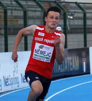 Tomáš Němejc 200 m, 4 x 100 m born: 24. 2. 2000 Tábor height / weight: 185 cm / 76 kg club: T.J.