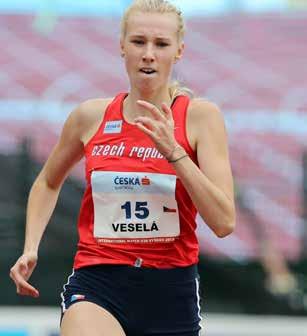 Barbora Veselá 400 m hurdles born: 17. 1. 2000 Brandýs nad Labem height / weight: 181 cm / 66 kg club / 1st club: Atletika Stará Boleslav, z.s. coach: Tomáš Linhart, Tereza Veselá 1st coach: Tereza Veselá hobbies: drawing, travelling, playing piano instagram: baju_vesela 400 m hurdles 59.