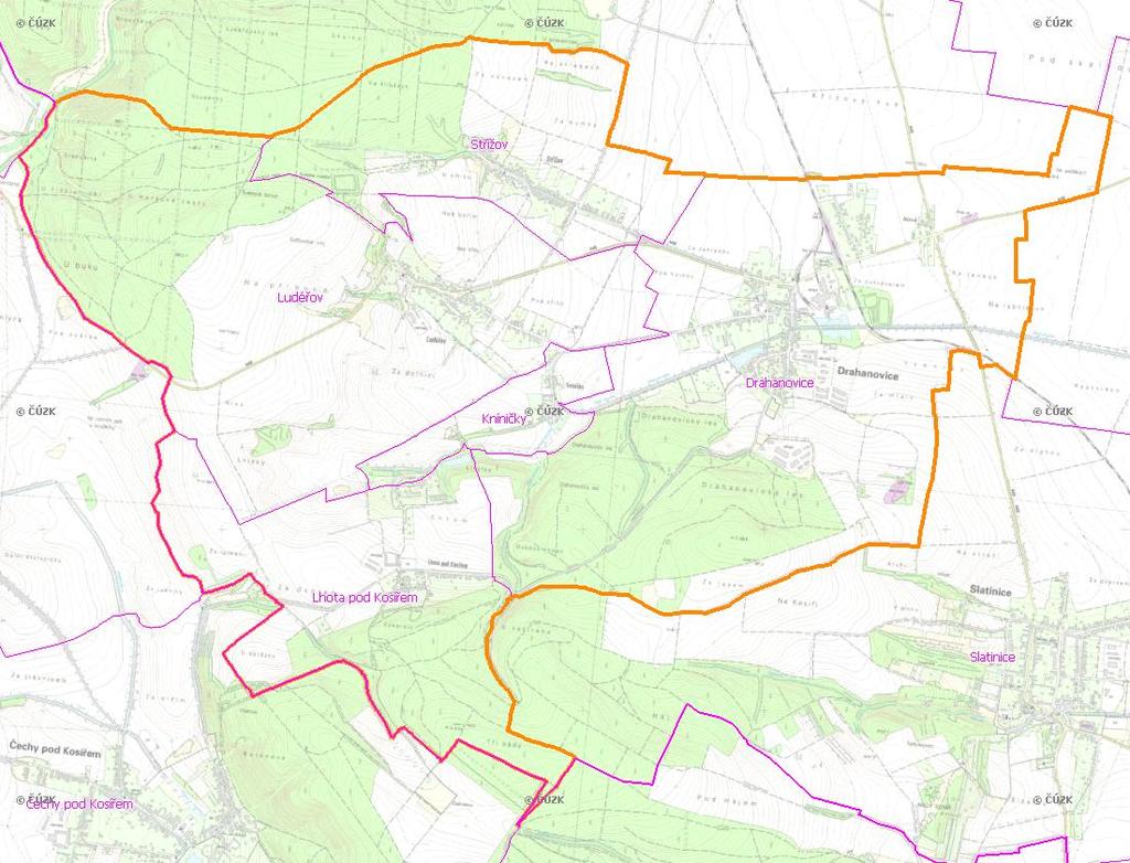 A. NÁZEV OBCE Název části obce (ZSJ): Střížov Mapa A: Území obce Přehledová mapka