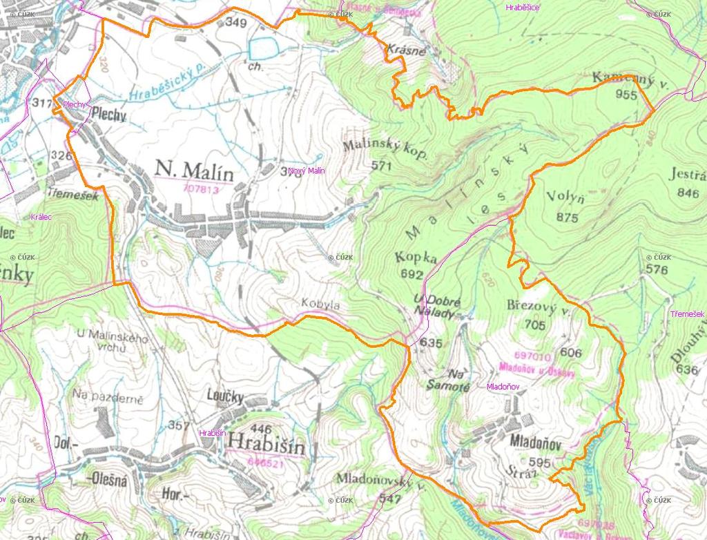 A. NÁZEV OBCE Název části obce (ZSJ): Mladoňov Mapa A: Území obce Přehledová mapka