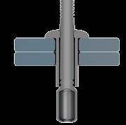 TRHACí nýty FASTEKS Pojistné nýty F-Lock U pojistného nýtu FASTEKS F-Lock je ulamovací trn zapuštěn