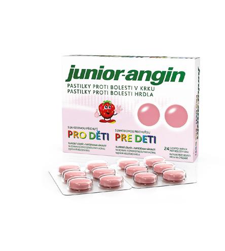 190 Kč JUNIOR-ANGIN 24 cucacích pastilek Expert na bolest v krku u dětí!