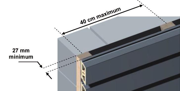 Upevnění hliníkových profilů na lišty Používejte šrouby VBA 4x2 s frézovanou hlavou, z nerezu A2. Při montáži méně než 3 km od moře doporučujeme šrouby z nerezu A4.